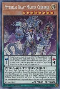 Yu-Gi-Oh! Mythical Beast Master Cerberus - EXFO-EN027 - Secret Rare ...