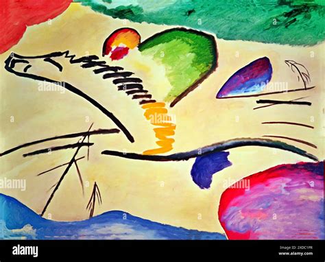 Abstract Horse, 1911 (painting) by Artist Kandinsky, Wassily (1866-1944 ...