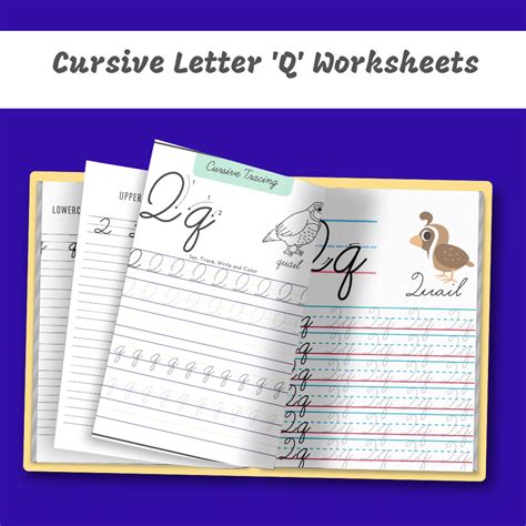 Image result for Cursive Q Practice Sheets