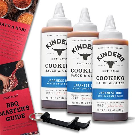 Amazon.com: Kinder's Japanese BBQ Cooking Sauce & Glaze Bundle 46.5 oz ...
