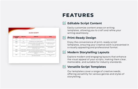 Image result for Sample Audio Script