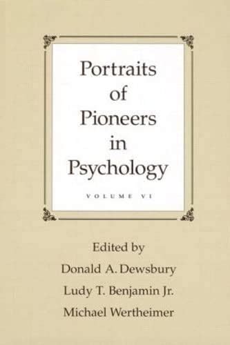 Buy Portraits of Pioneers in Psychology (6): Volume VI Book Online at ...