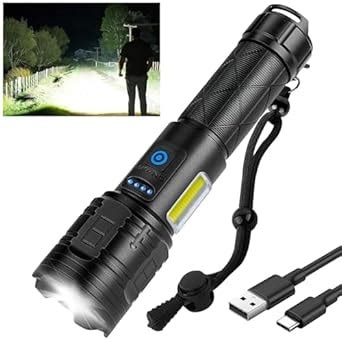 azamine Rechargeable Flashlights High Lumens - 990000 Lumen Super ...