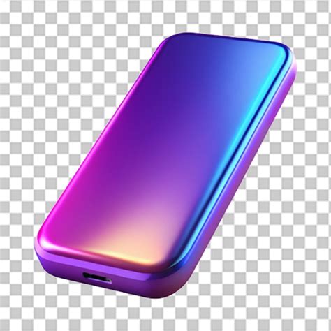Detailed 3d plastic graphic of modern glossy smartphone with vibrant ...