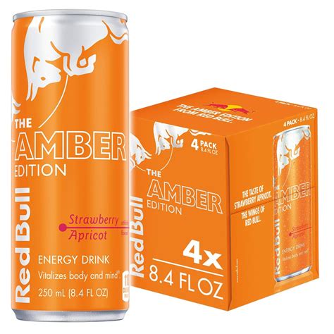 Amazon.com: Red Bull Amber Edition Energy Drink, Strawberry Apricot ...