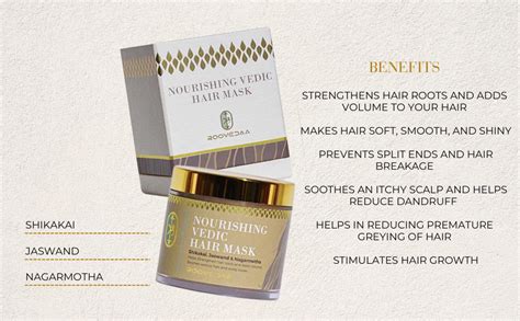Roovedaa Nourishing Vedic Hair Mask - Ayurvedic Deep Conditioning ...