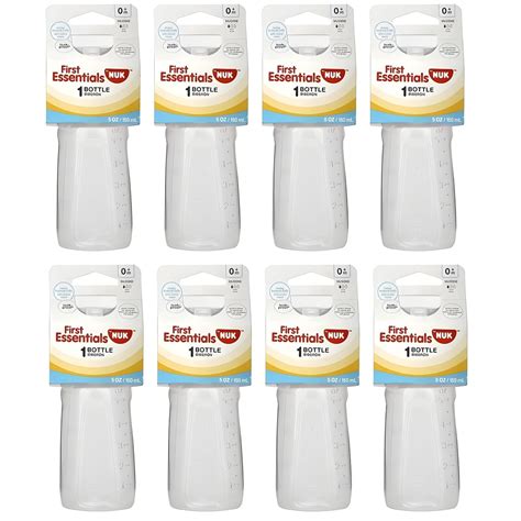 First Essentials Slow Flow Baby Bottle with Silicone Nipple 5 oz (8 ...