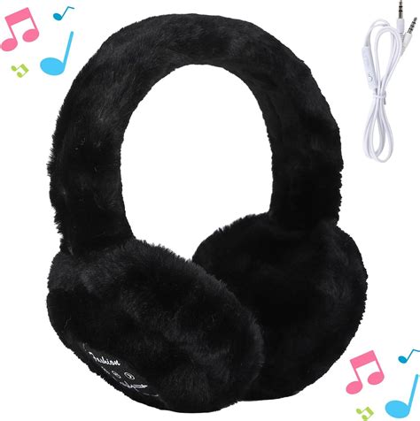 Fadcaer Warmer Bluetooth Earmuffs Black Foldable Winter Ear Warmers ...