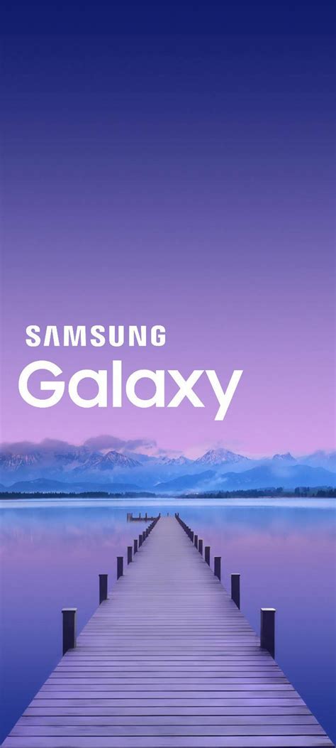 Download Vibrant Samsung Galaxy Wooden Dock Wallpaper | Wallpapers.com