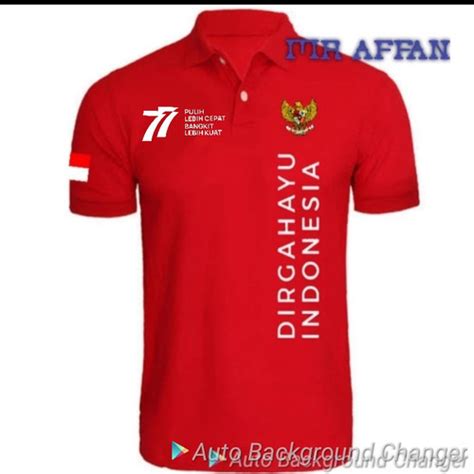 Jual kaos kerah polo shirt INDONESIA MAJU HUT RI 75 - navy, S - Kab ...