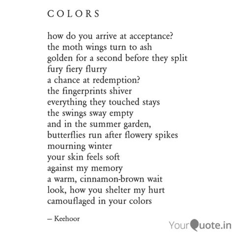 C O L O R S how do you a... | Quotes & Writings by Keehoor Izak | YourQuote