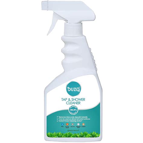 Duzo Tap & Shower Cleaner Spray Lime scale and Hard Water Stain Remover ...