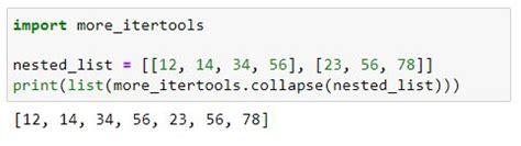 Flatten Nested List Python 的图像结果