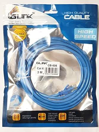 GLINK CAT 6E RJ45 Network Ethernet CAT6E LAN Patch Cable (Blue) (3 ...