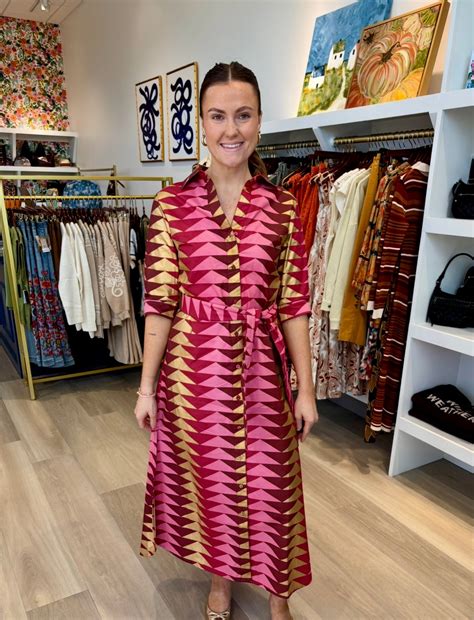 Beau and Ro Bagru Triangle Cranberry Eloise Dress – The Farmer's Daughter