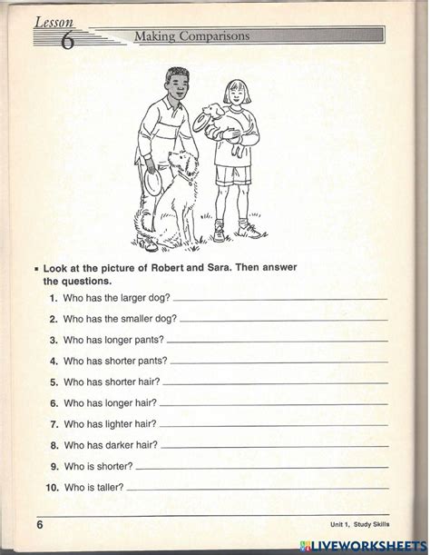 Image result for Comparison Test Worksheets