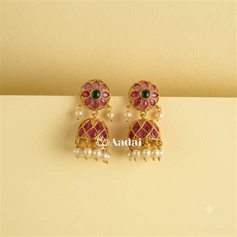 Ceylia Kemp Jhumka – Aadai Alangaram