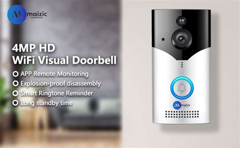 Maizic Smarthome Ultracam Smart Video Door Bell with 4MP Camera Having ...