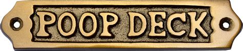 Sara Nautical Aluminium Poop Deck Sign 6" - | Ubuy India