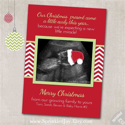 Christmas Pregnancy Announcement Template