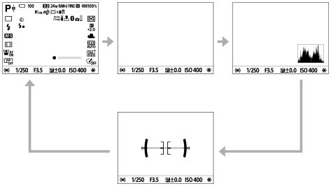 DSC-RX0M2 | Help Guide | Switching the screen display (while shooting ...