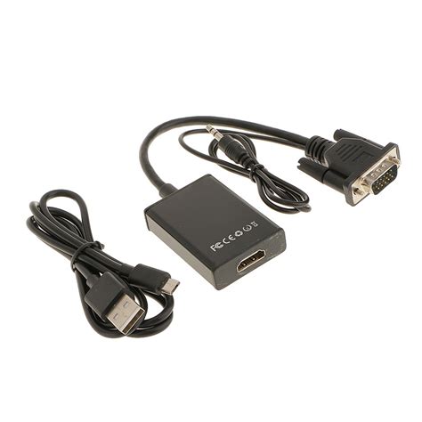 Posh VGA Male to HDMI Output 1080P HD + Audio TV AV Video Cable ...