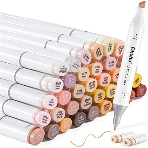 Ohuhu Skin Tone Colors Alcohol-Based Markers, Sketch Art Marker for ...