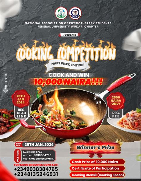 Image result for Cooking Contest Programme Sample