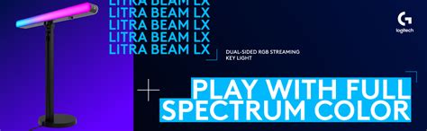 Logitech G Litra Beam LX Premium Dual-Sided RGB LED Streaming Key Light ...