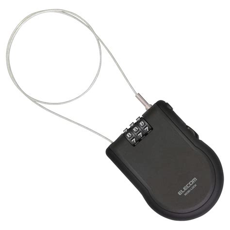 Elecom ESL-ECWR004BK Retractable Wire Lock, Dial Lock, 4.9 ft (1.2 m ...