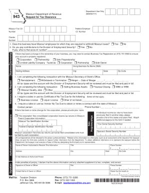 2014 Form MO DoR 943 - Blank Fillable Template | Fill Out, Print ...