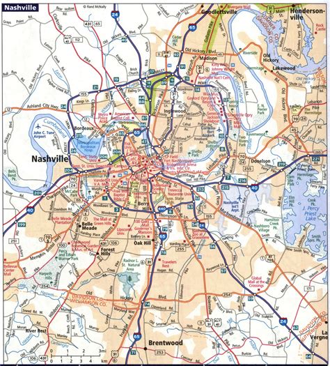 Detailed maps cities TN Chattanooga, Clarksville, Knoxville, Memphis ...