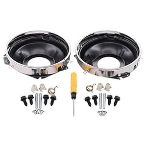 MOTOKU Headlight Retaining Ring Mounting Bracket kit for Chevy Camaro ...