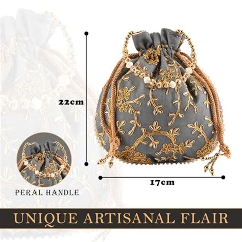 Kuber Industries Potli | Jute Handbags for women | Embroidered Women ...