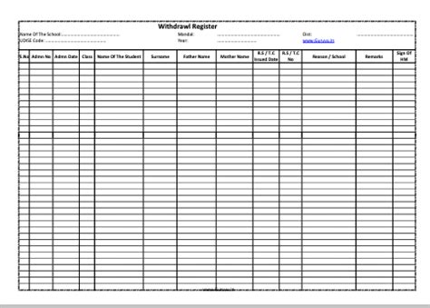 Maintaining Student's Admission Cum Withdrawal Register - Methods ...
