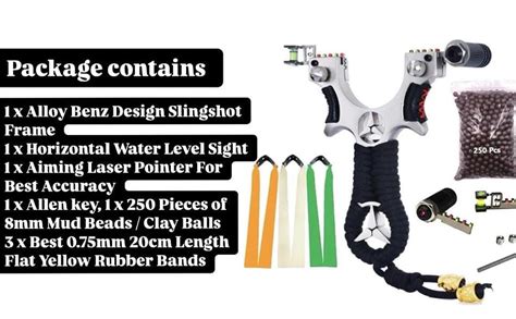 INDIAN SLINGSHOT® Alloy Benz Laser Slingshot Outdoor Target Practice ...