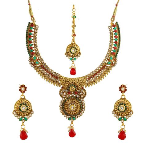 Buy YouBella Jewellery Gold Plated Necklace Set for Girls and Women at ...