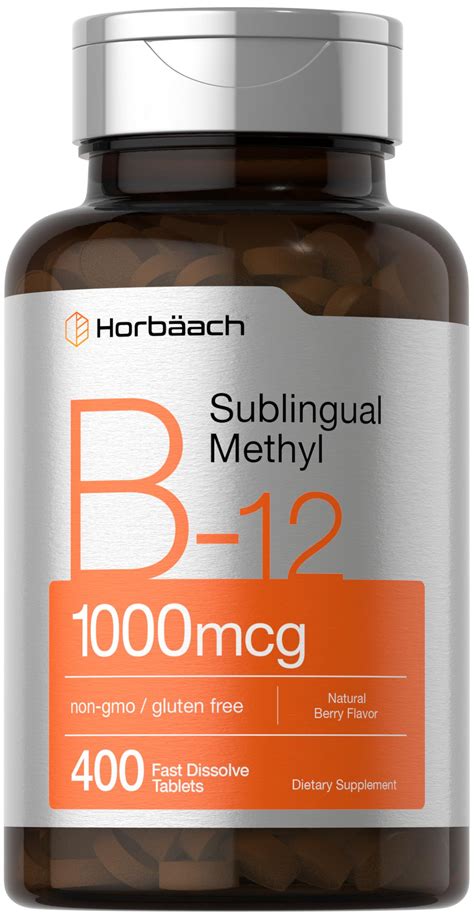 Horbaachvitamin B12 Sublingual 1000 Mcg 400 Fast Dissolve Tablets ...