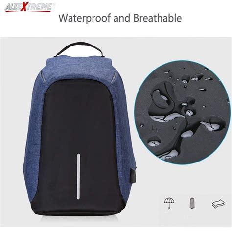 EXATBP1 Anti Theft Laptop Bag 14 Inch Blue Backpack