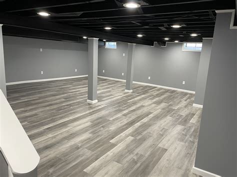 Black painted ceiling vs white painted ceiling in michigan basements ...