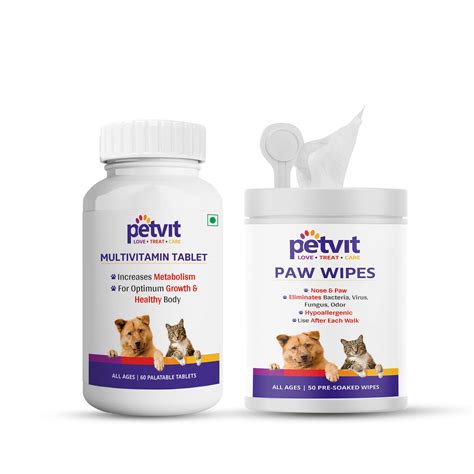 Petvit Multivitamin & Multimineral with 18 Ingredients Supplement - 60 ...
