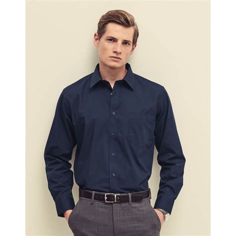Fruit Of The Loom 65118 Mens Long Sleeve Poplin Shirt from Lawson HIS