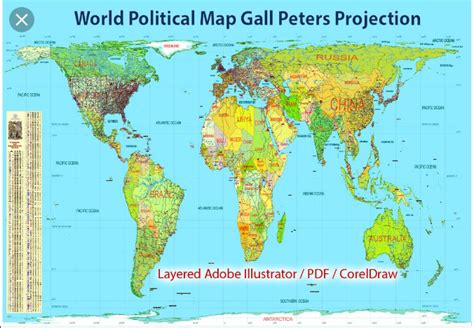 Peters Projection Map vs Mercator 的图像结果