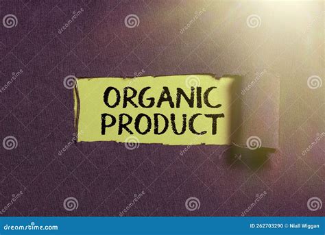 Text Showing Inspiration Organic Product. Concept Meaning Made from Materials Produced by ...