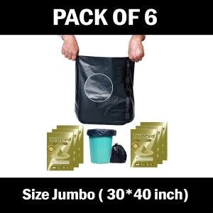 Trideva Garbage Bag Biodegradable Black 32x40 Inch XL 6 L Garbage Bag ...