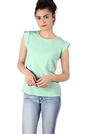 Pilot Elsa Fluted Cap Sleeve Top Mint Green : Amazon.in: Clothing ...