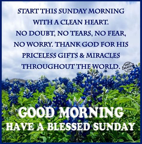 GOOD MORNING – HAVE A BLESSED SUNDAY - SmitCreation.com