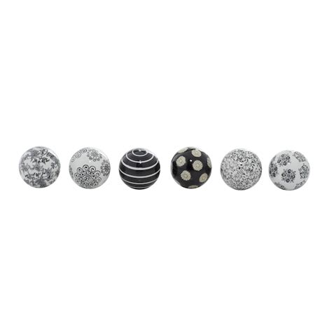 Grayson Lane 6-Pack Black Ceramic Country Decor Set 40777 at Lowes.com