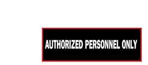 VVWV Authorised Person Only Sign Sticker for Public Private Hospital ...