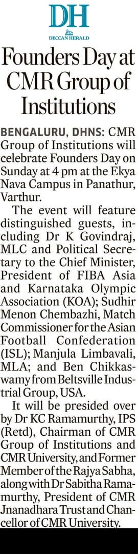 In The News - CMR University